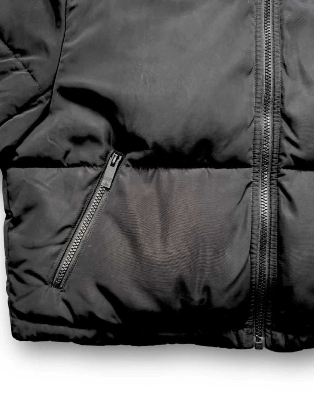 Alo Introspective Cropped Puffer Jacket Black Size Small